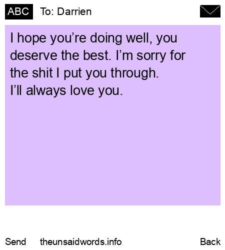 unsent message to Darrien