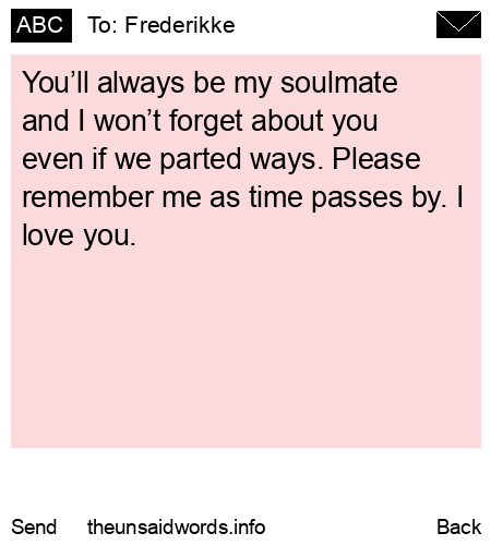 unsent message to Frederikke