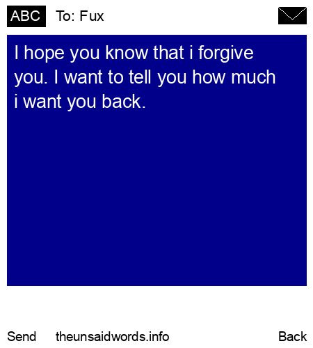 unsent message to Fux