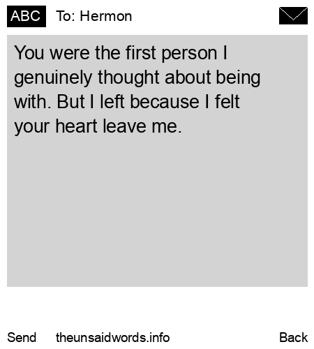 unsent message to Hermon