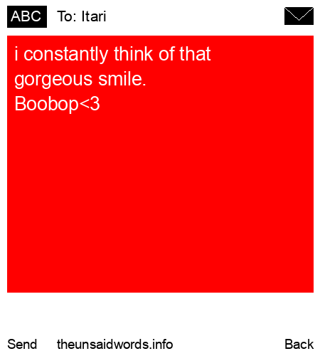 unsent message to Itari