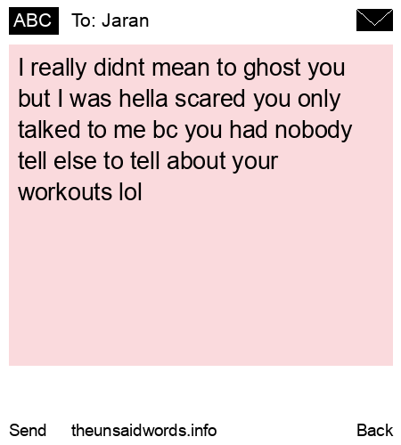unsent message to Jaran