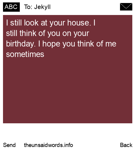 unsent message to Jekyll