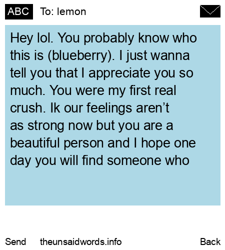 unsent message to lemon