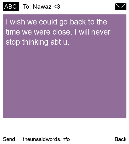 unsent message to Nawaz <3