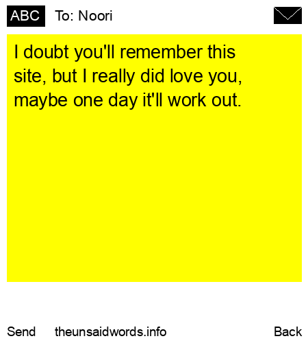 unsent message to Noori