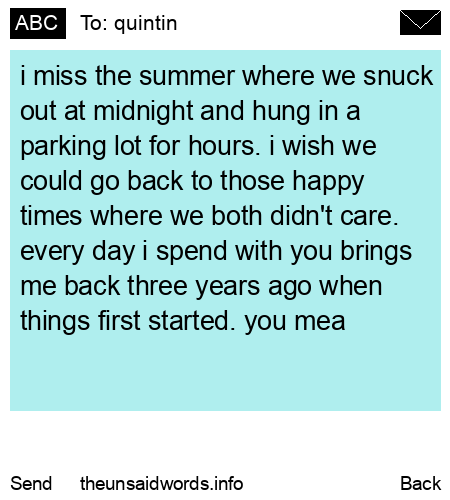 unsent message to quintin