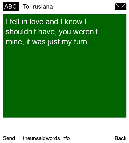 unsent message to ruslana