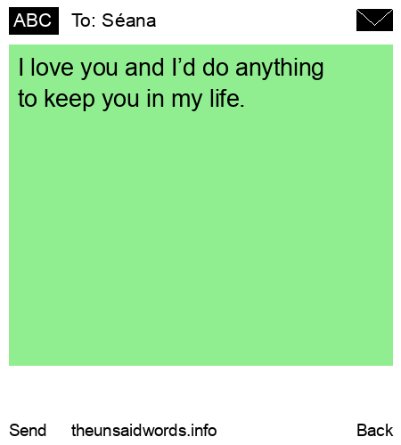 unsent message to Séana