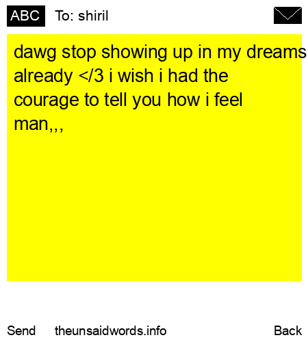 unsent message to shiril 