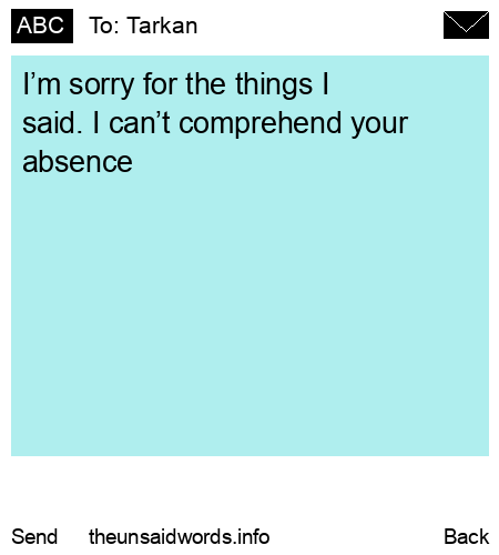 unsent message to Tarkan