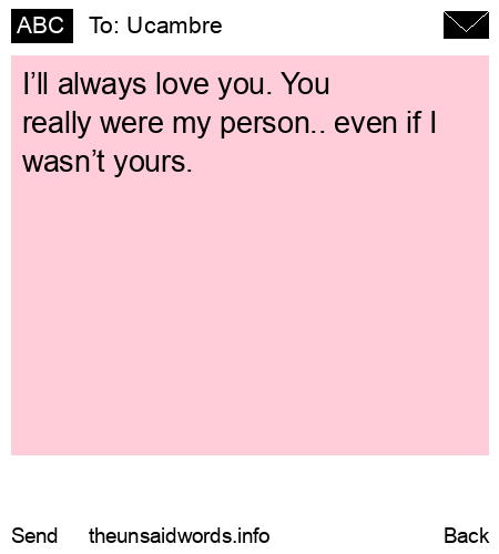 unsent message to Ucambre