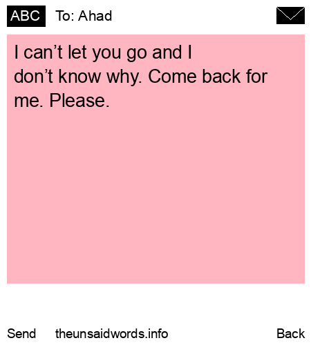 unsent message to Ahad