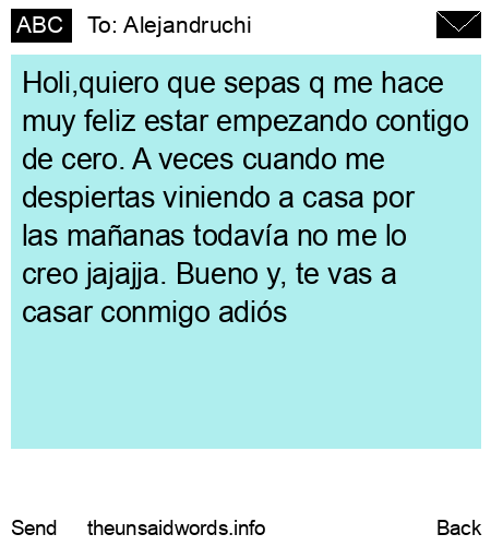 unsent message to Alejandruchi
