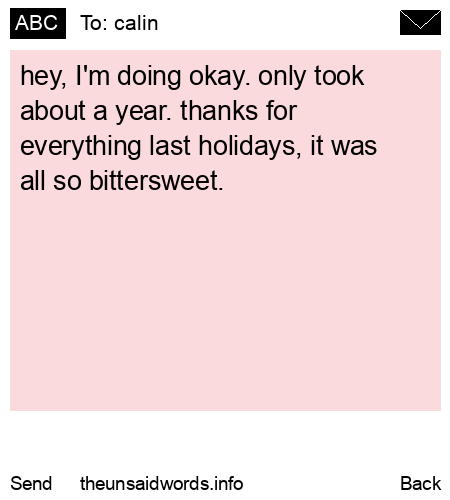 unsent message to calin