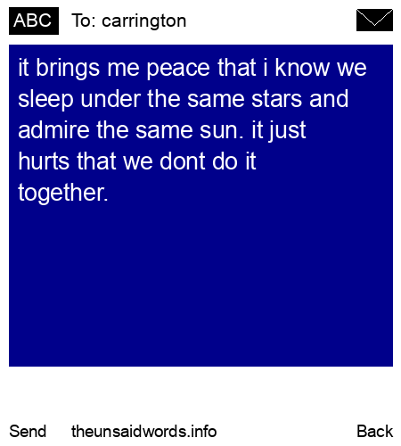 unsent message to carrington