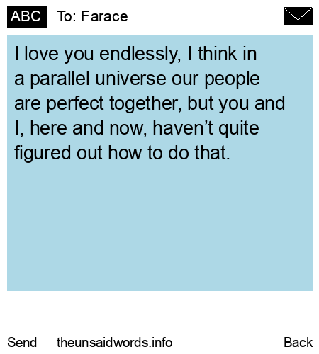 unsent message to Farace