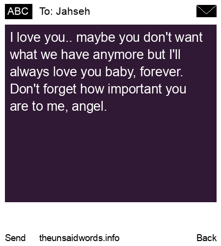 unsent message to Jahseh