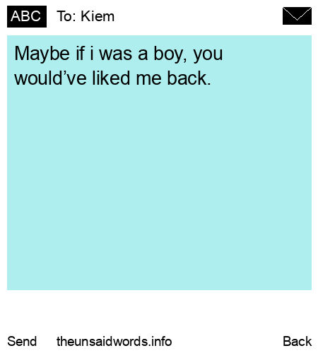 unsent message to Kiem