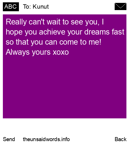 unsent message to Kunut