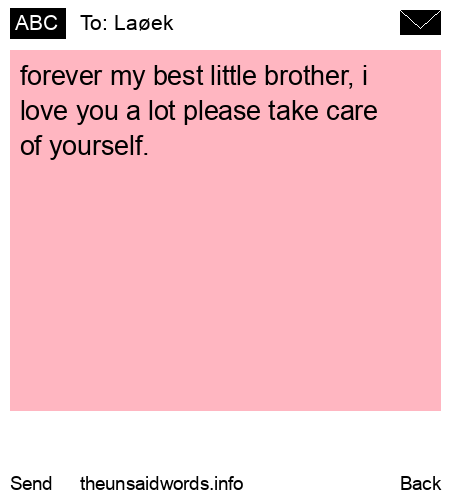 unsent message to Laøek