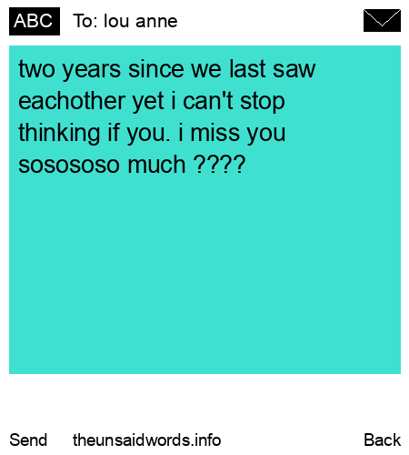 unsent message to lou anne