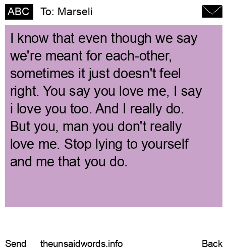 unsent message to Marseli