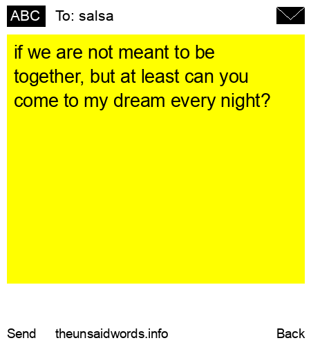 unsent message to salsa