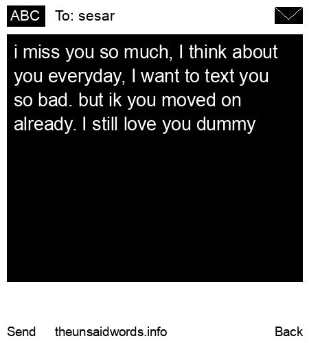 unsent message to sesar