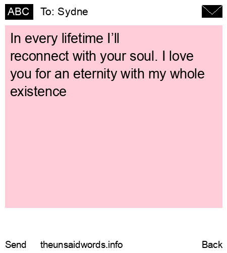 unsent message to Sydne