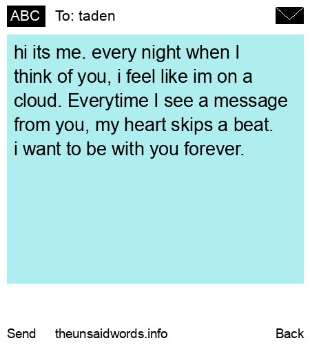 unsent message to taden