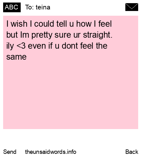 unsent message to teina