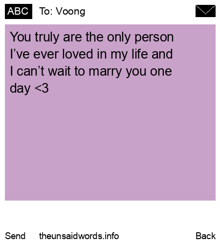 unsent message to Voong