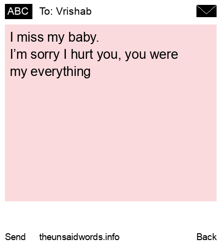 unsent message to Vrishab