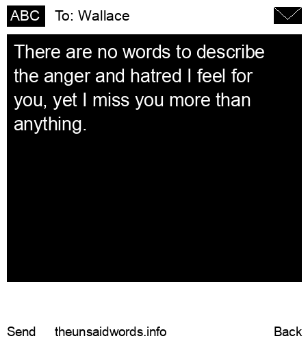 unsent message to Wallace