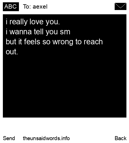 unsent message to aexel