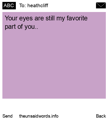 unsent message to heathcliff