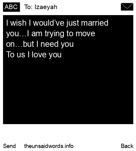 unsent message to Izaeyah