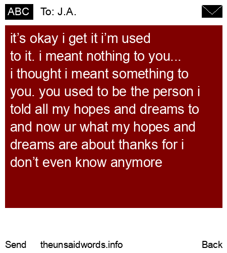 unsent message to J.A.