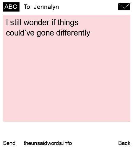 unsent message to Jennalyn 