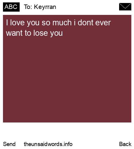 unsent message to Keyrran
