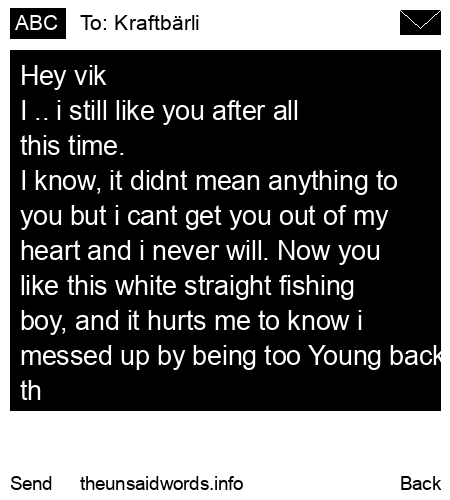 unsent message to Kraftbärli