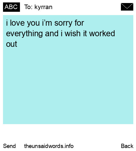 unsent message to kyrran