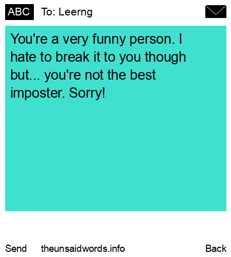 unsent message to Leerng