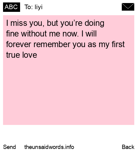 unsent message to liyi