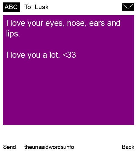 unsent message to Lusk
