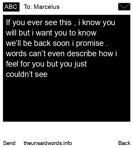 unsent message to Marcelus