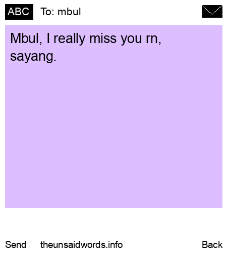 unsent message to mbul