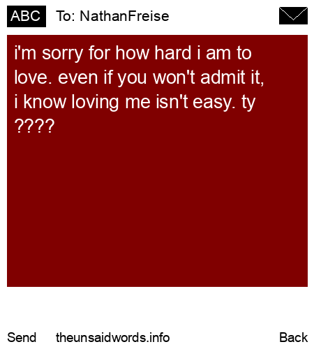 unsent message to NathanFreise
