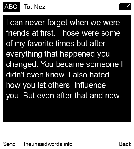unsent message to Nez